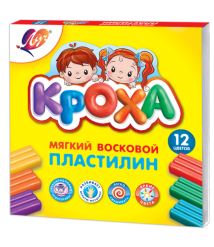 Pastă de modelat moale Kroha, 12 culori x 15 gr.